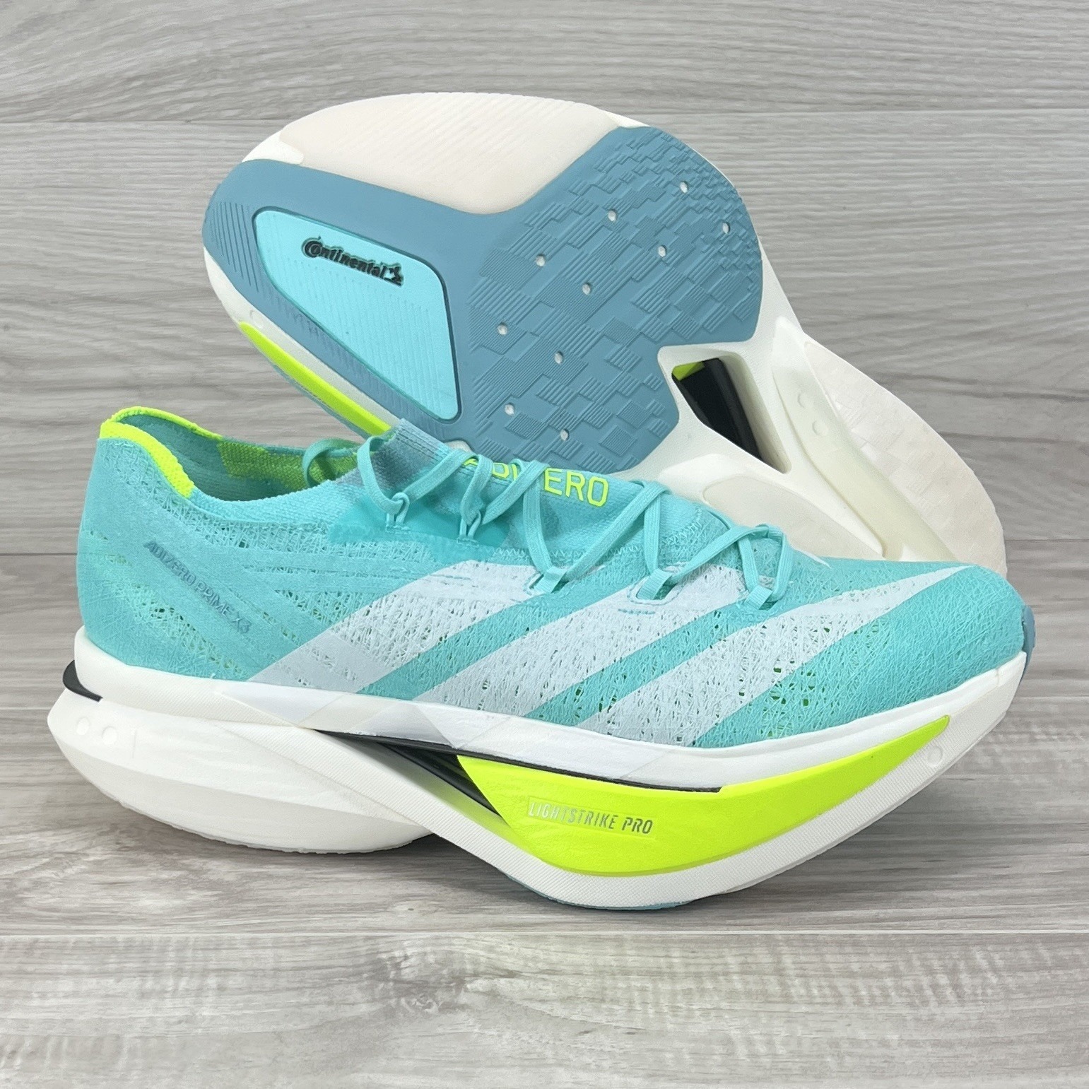 Adidas Adizero Prime X3 Strung Flash Aqua Blue Green Jr2598 Size 13